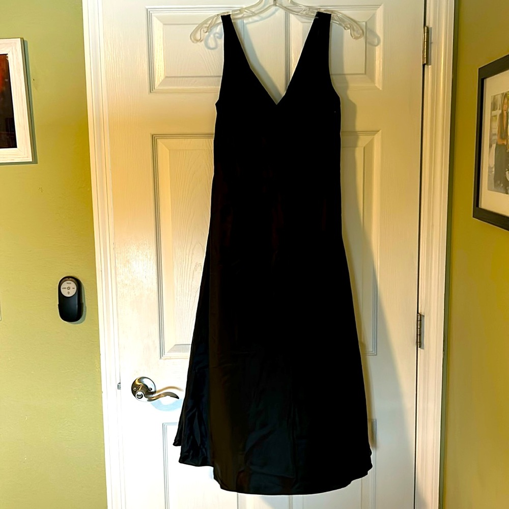 J. crew size 4 silk black midi dress